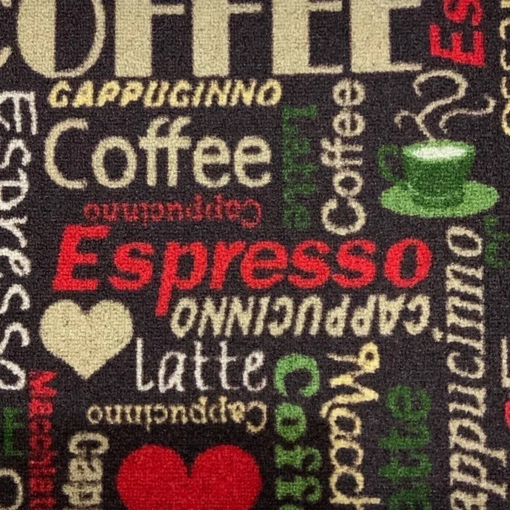 Linden Home Coffee Expresso Accent Scatter Rug Mat Brown Multi Color 20 X 32 in